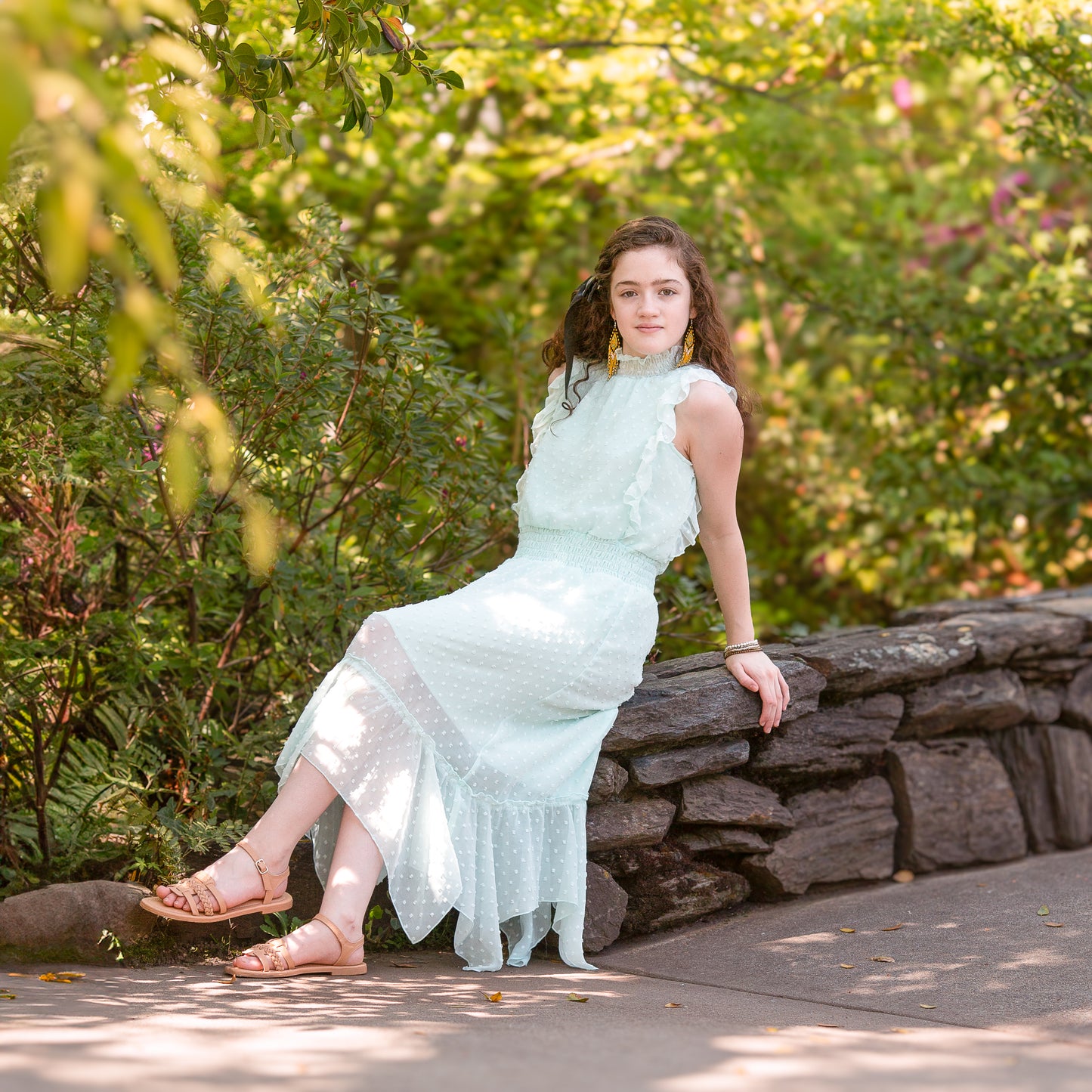 Tween Clip Dot Hankey Maxi Dress