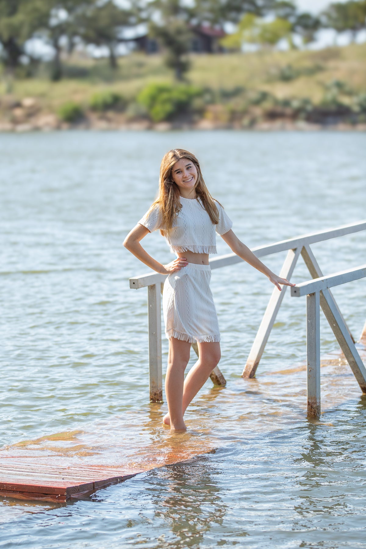 Tween 2pc Swim Cover-Up with Fringe