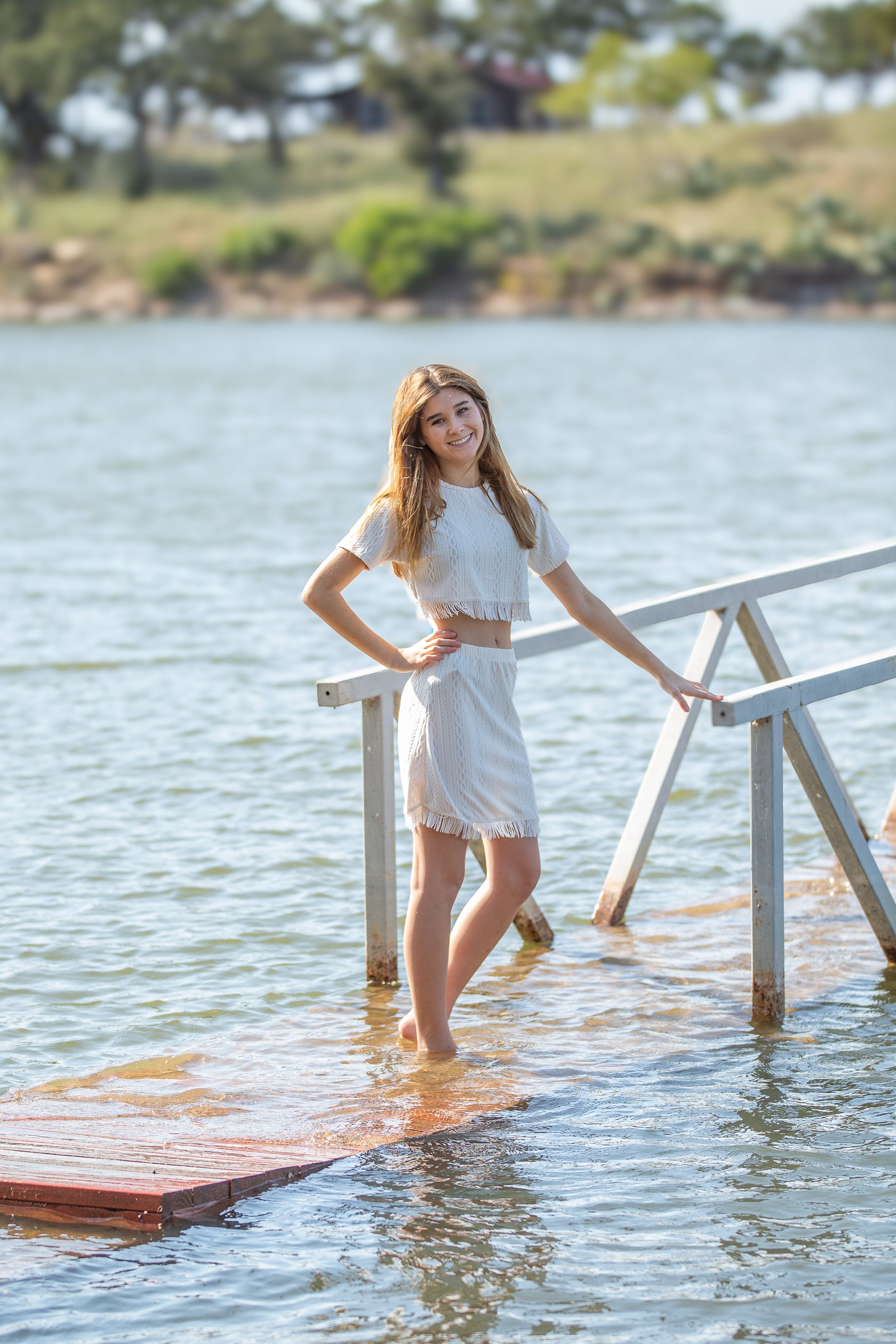 Tween 2pc Swim Cover-Up with Fringe