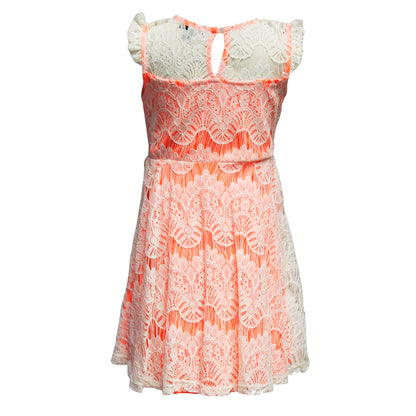 Girls  Eyelash Lace Skater Dress