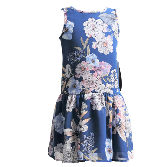 Girls Shift Dress with Back Keyhole