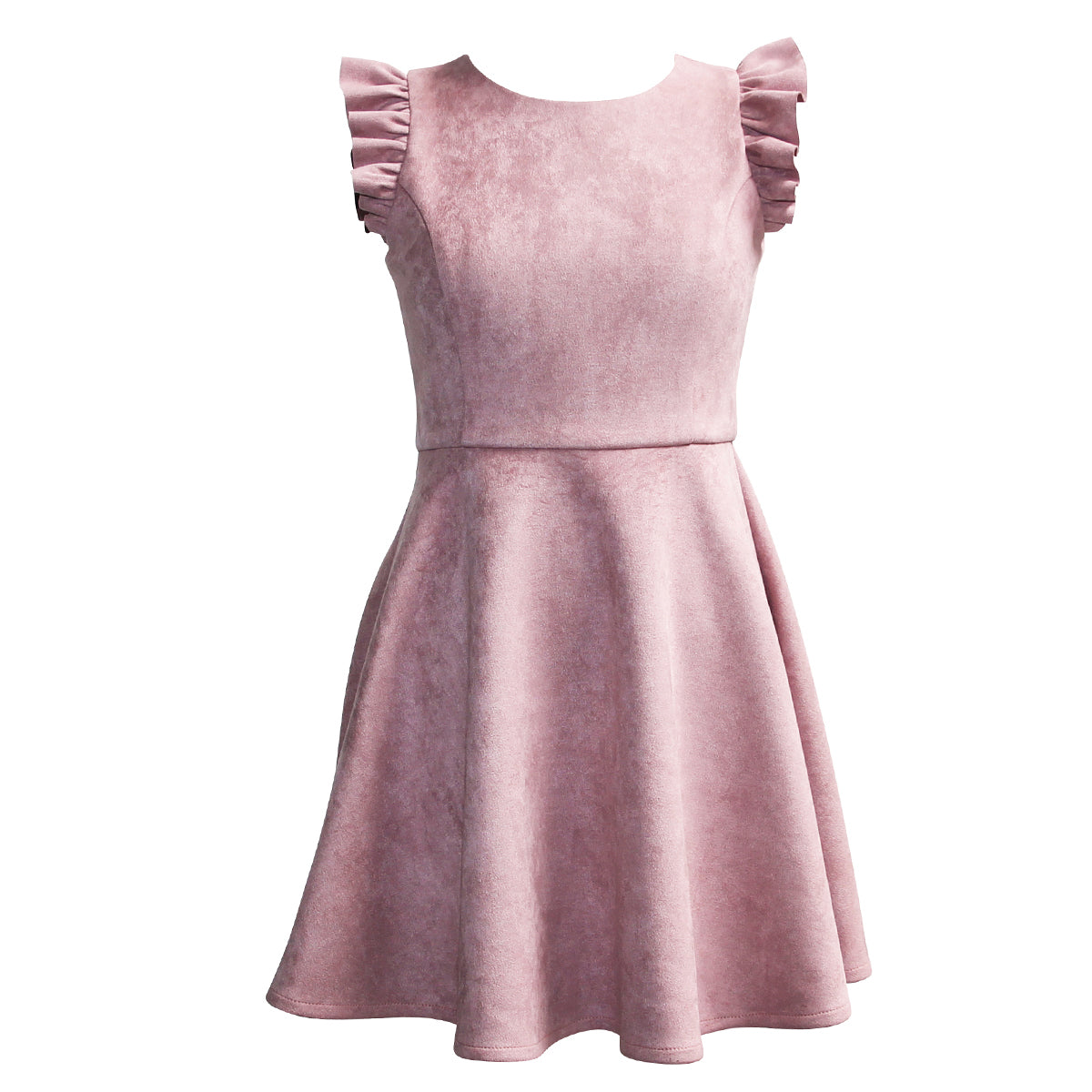 Ruffle Shoulder Skater Dress