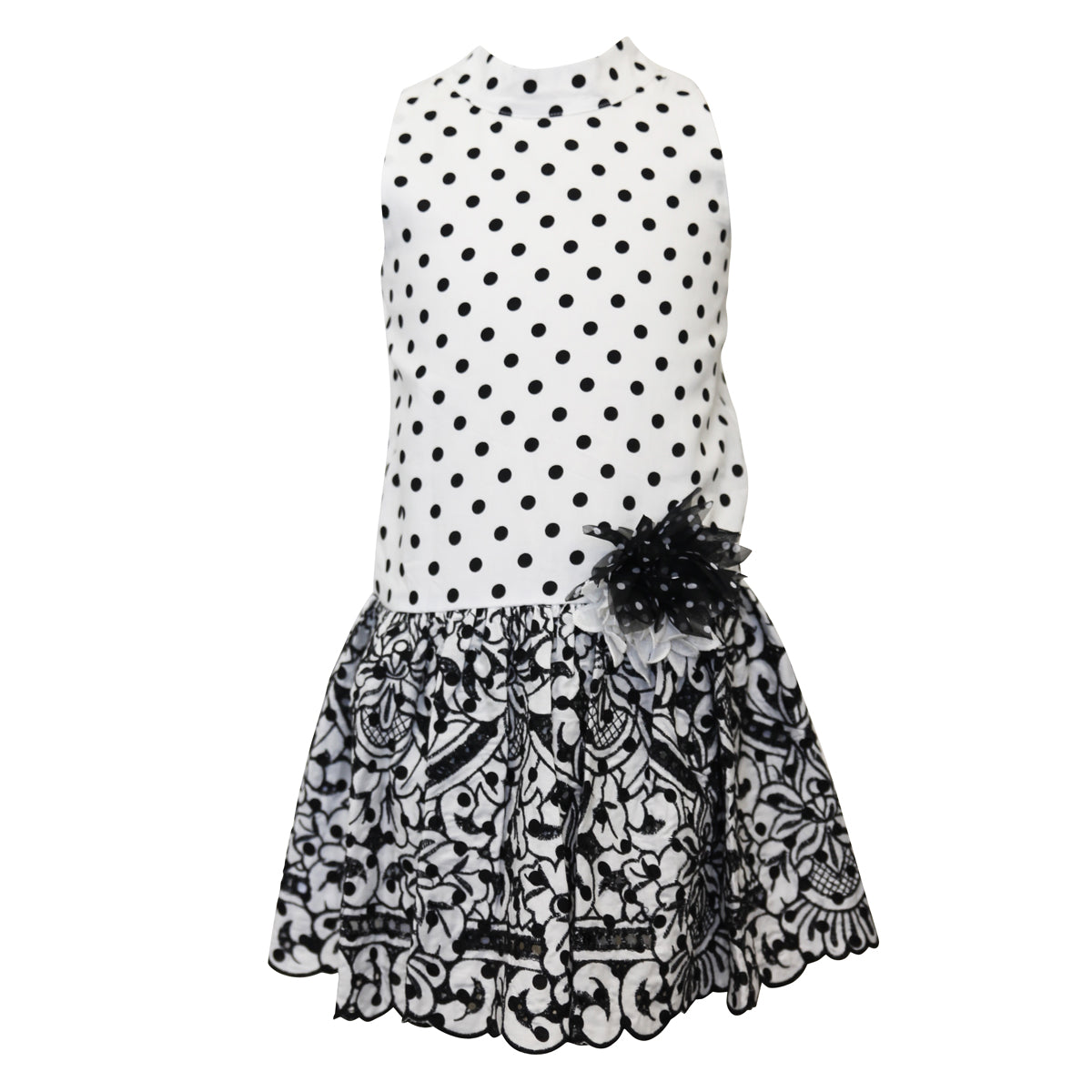 Drop Waist Polka Dot Dress