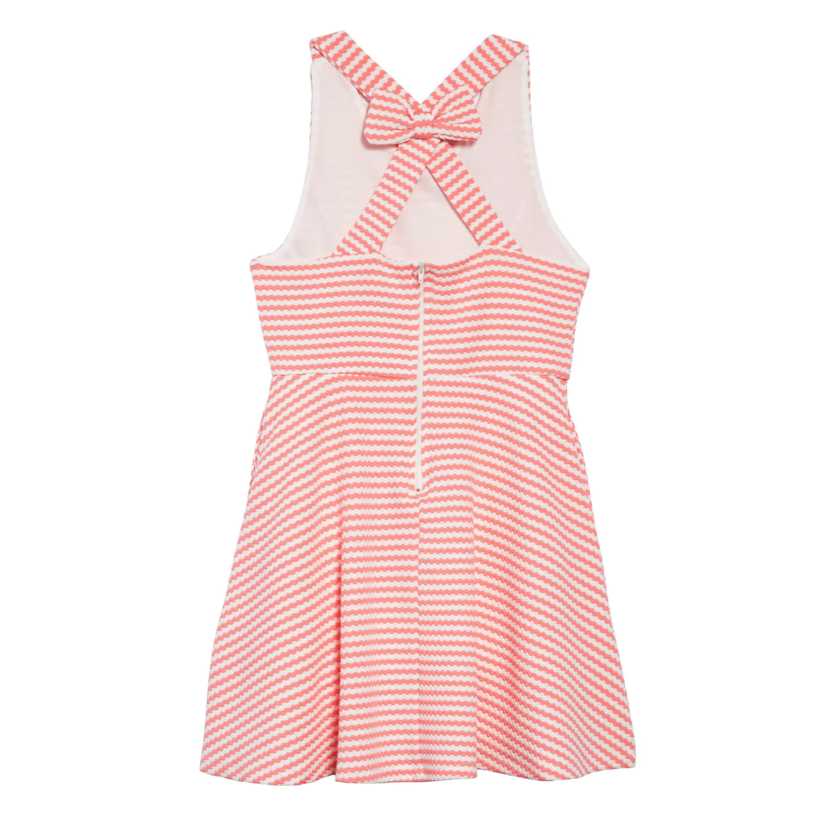 Stripe Bow Back Skater Dress