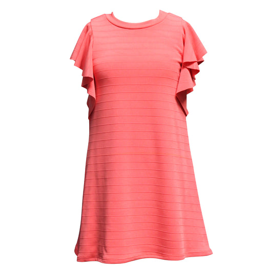 Tween Mock Neck Dress with Cascading Sleeves