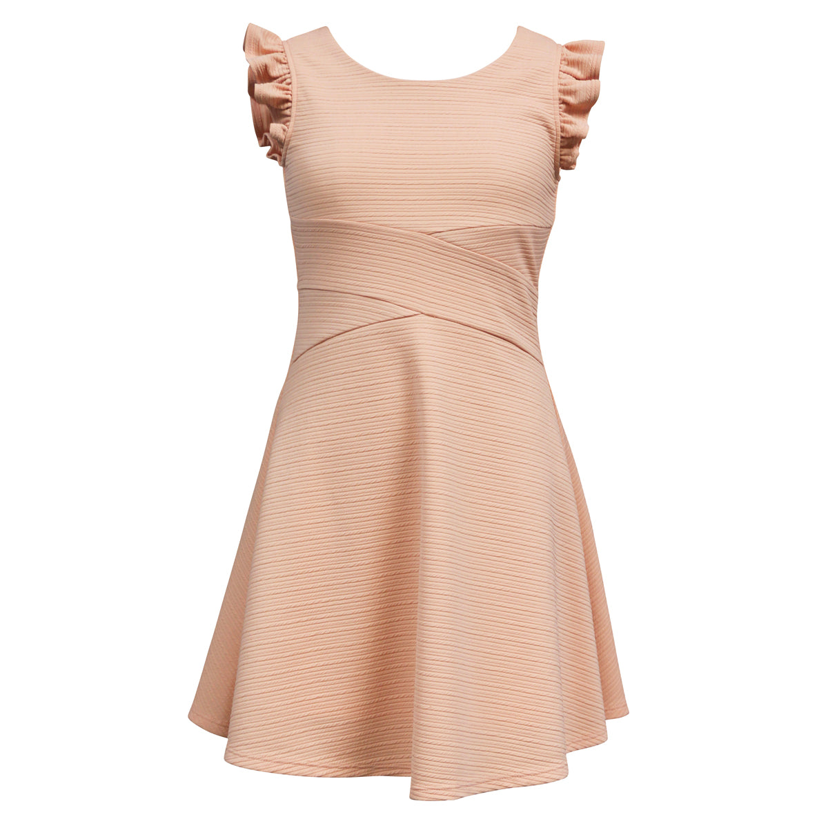 Ruffle Sleeve Skater Dress