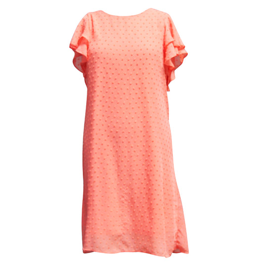 Swiss Dot Flutter Sleeve Dress