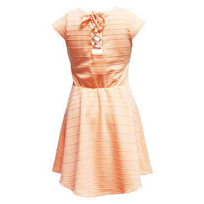 lace up back skater dress SYDNEY Lace Up Back Skater Dress 0 (XSMALL) / LAVENDER