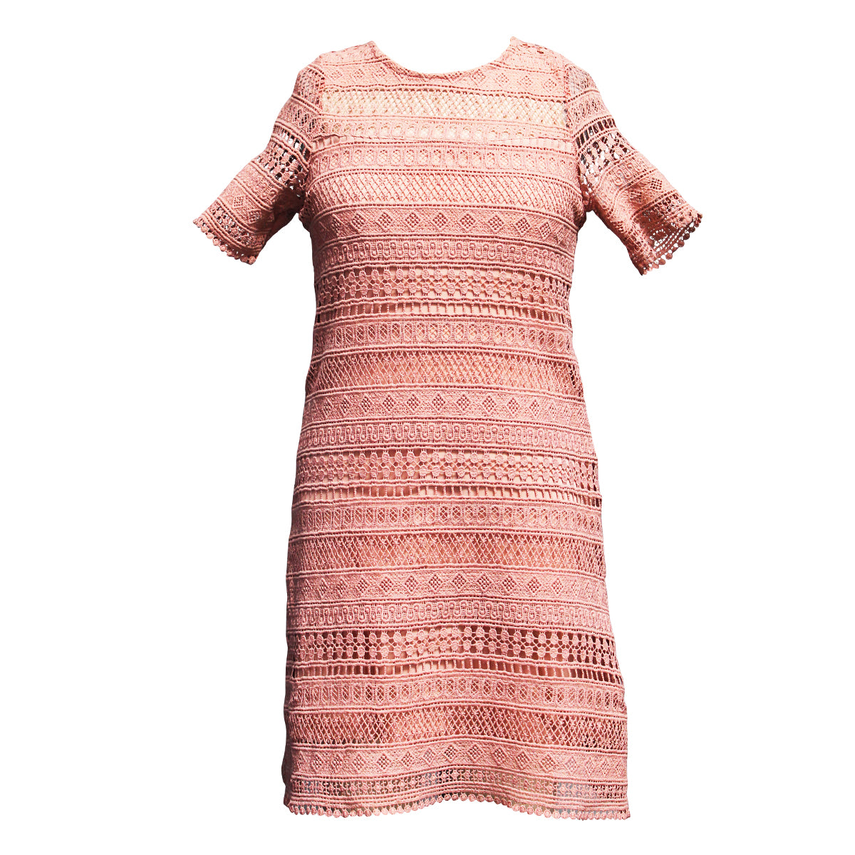 Girl's AVA & Yelly Lace Stripe Shift Dress, Size 8 - Pink Girl's AVA & Yelly Lace Stripe Shift Dress, Size 8 - Pink