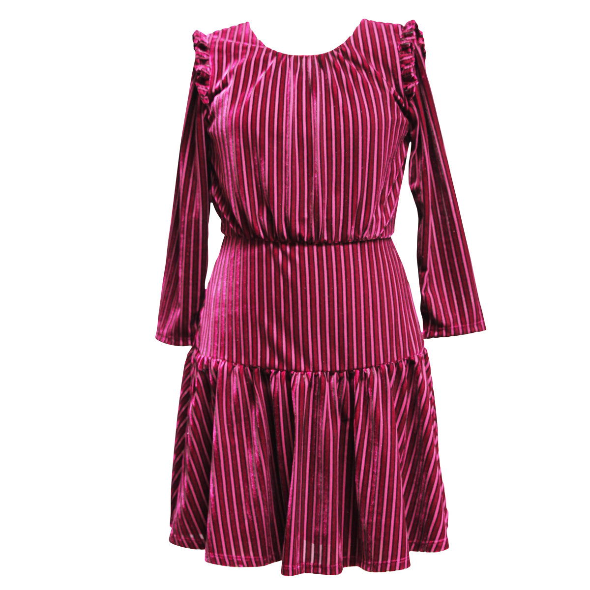 Velvet Shadow Stripe Dress